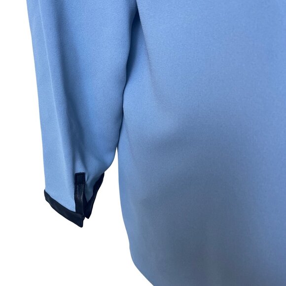 Alfani Womens Blue Polyester Button-Down Long-Sleeve Blouse Size 16 - Picture 5 of 7